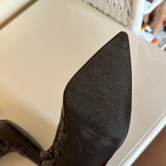 Stuart Weitzman brown mic croc booties - Picture 6 of 9